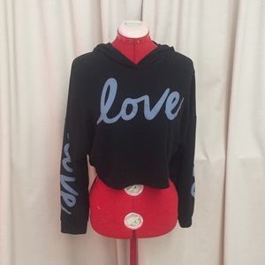 Black crop top sweater